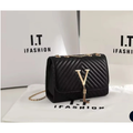 Trendy Heart Design PU Leather Shoulder Bag for Women – Waterproof Crossbody Purse with Chain Strap