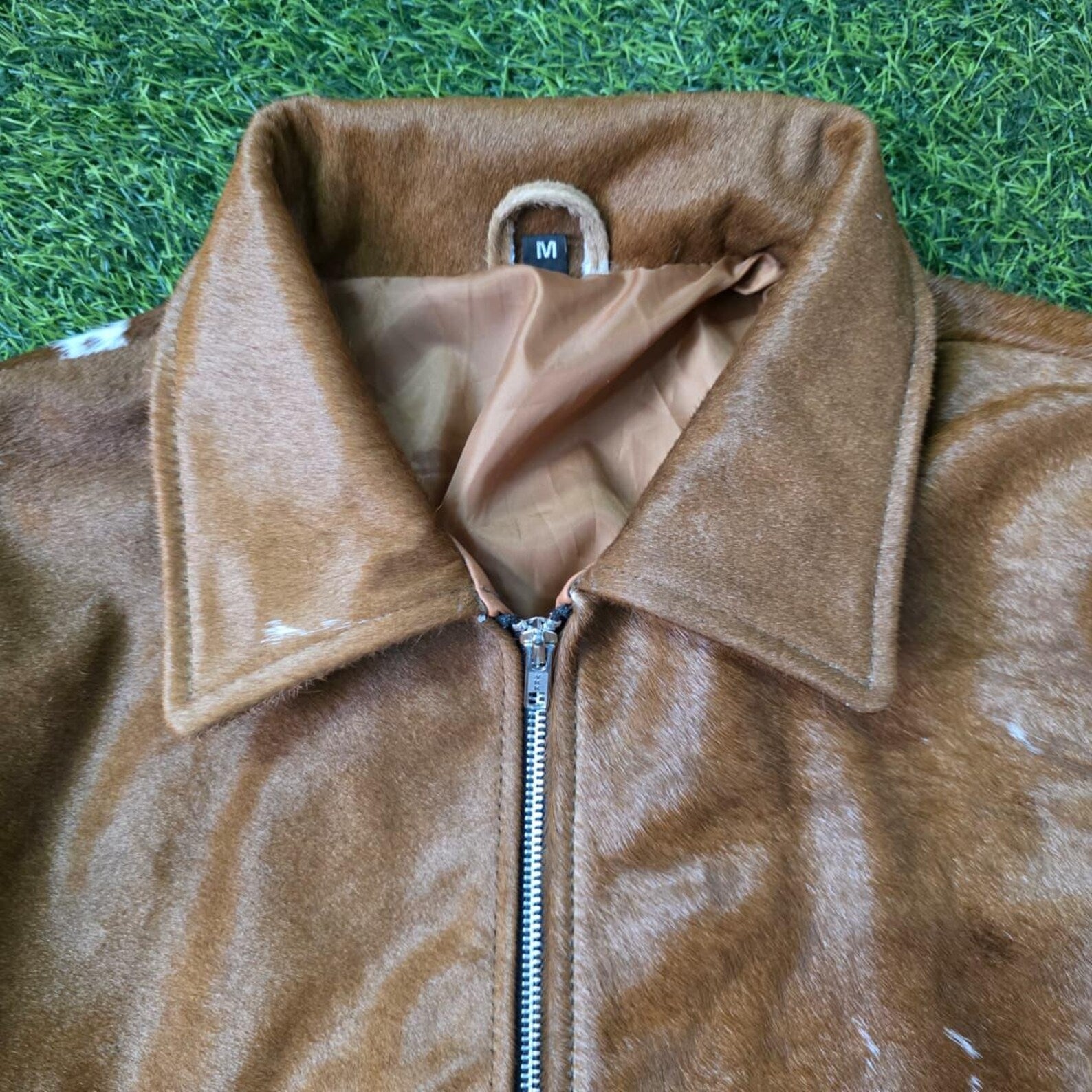 Handmade Cowhide Leather Jacket – Western Style Men's Outerwear