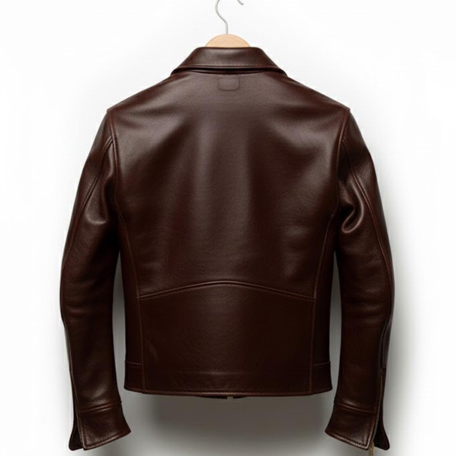 Handcrafted Brown Real Leather Jacket Men – Vintage Cafe Racer Coat
