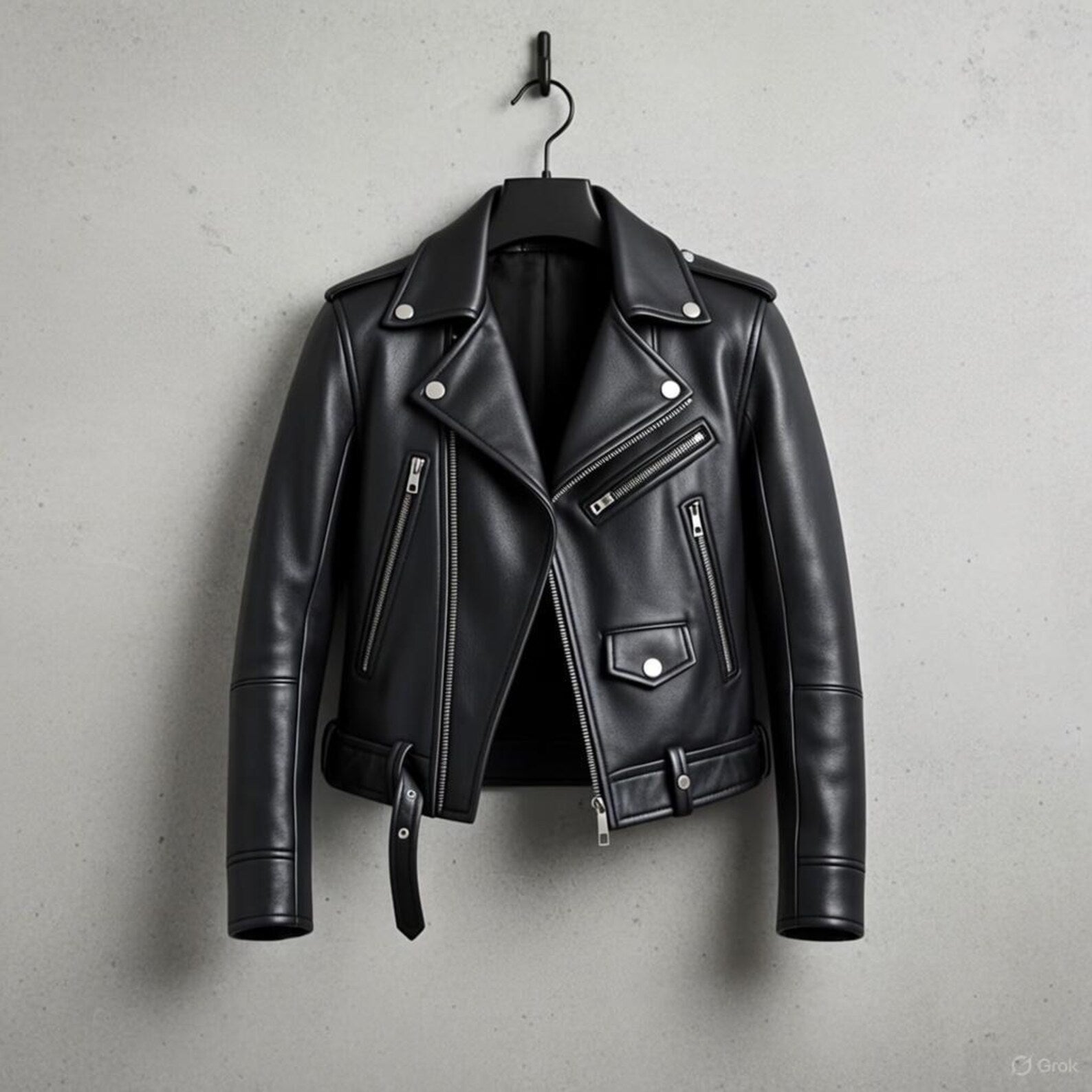 Handmade Blue Leather Jacket – Men's Biker Jacket, Motorcycle Gift for Him