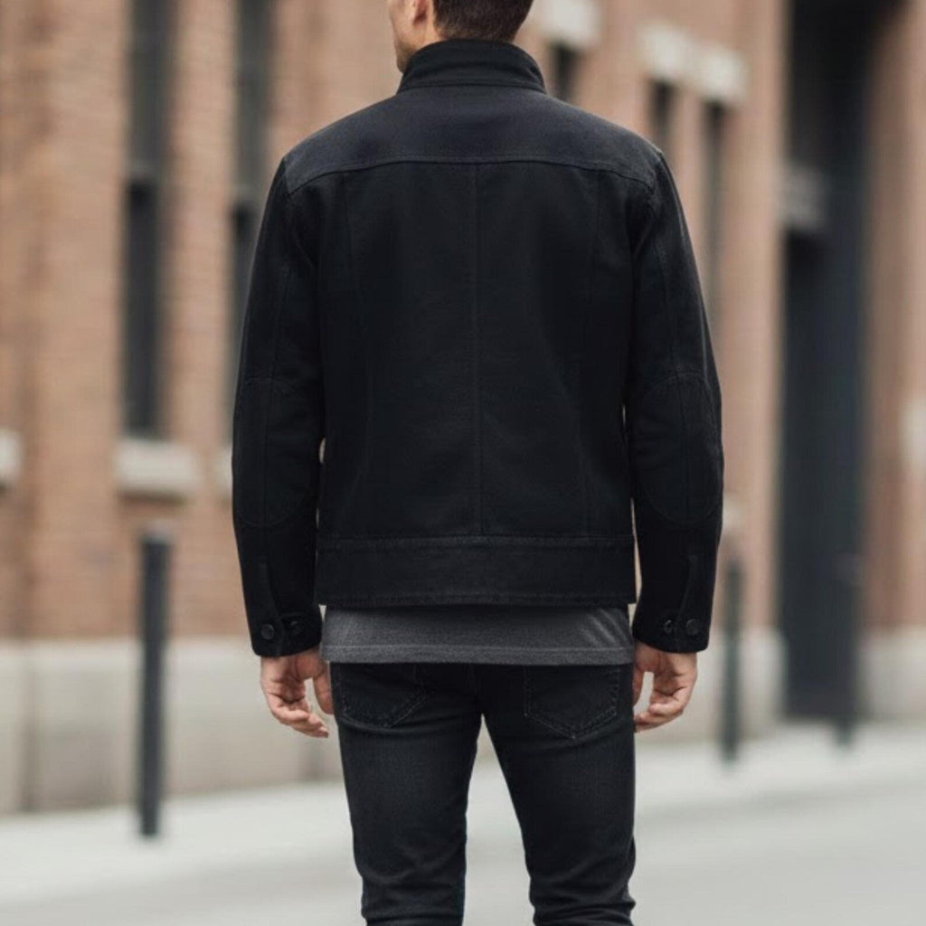 Handmade Black Cotton Cyberpunk Tech wear Jacket, Edgy Men's Streetwear