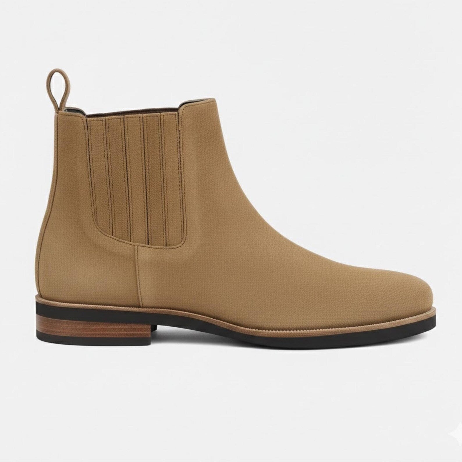 Handmade Tan Suede Chelsea Boot – Mens Casual Ankle Boots for Daily Wear