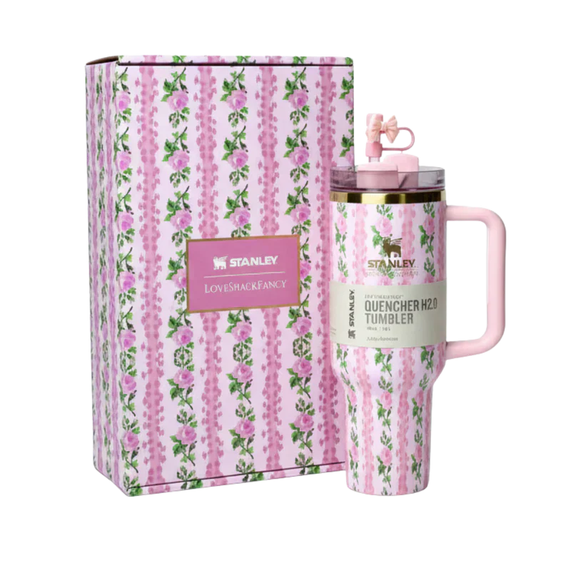 LoveShackFancy x Stanley Quencher H2.0 FlowState Tumbler 40 oz – Blooming Heirloom Limited Edition